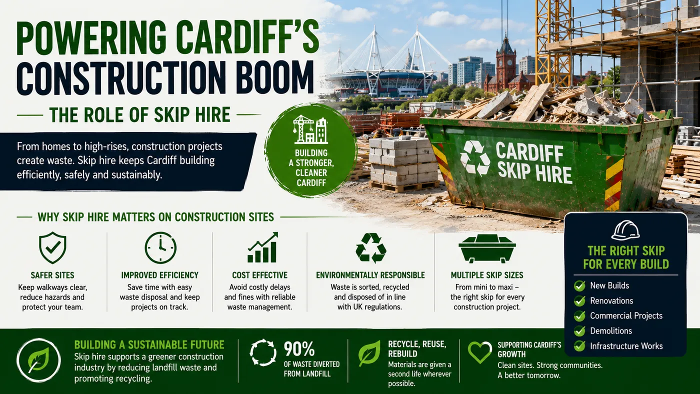 Cardiff’s Growing Construction Boom and Its Impact on Skip Hire Demand