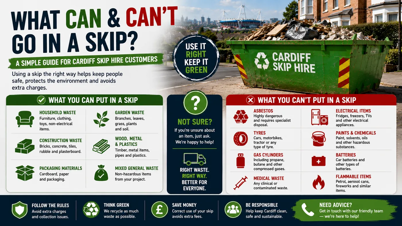 What Can and Can’t Go Into a Skip in the UK? A Complete Local Guide
